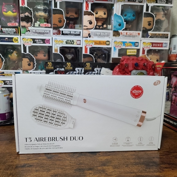 BRAND NEW T3 AireBrush Duo Hair Dryer - White/Rose Gold - Retails $189.99 - Picture 3 of 6